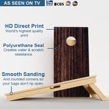 Boards Dark Wood Grain Professional Cornhole Boards