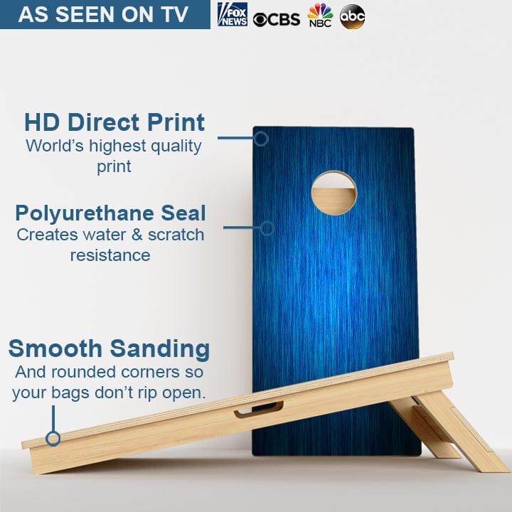 Boards Blue Wood Grain Professional Cornhole Boards