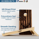 Boards Wood Inspired American Deer Flag Professional Cornhole Boards
