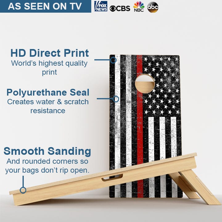 Boards Rustic Red Line Professional Cornhole Boards