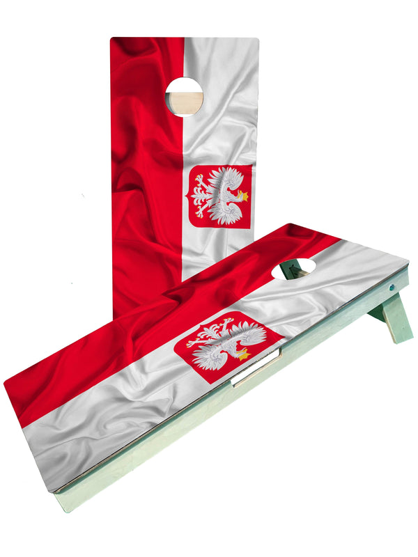 cornhole boards Polish Flag Cornhole Boards