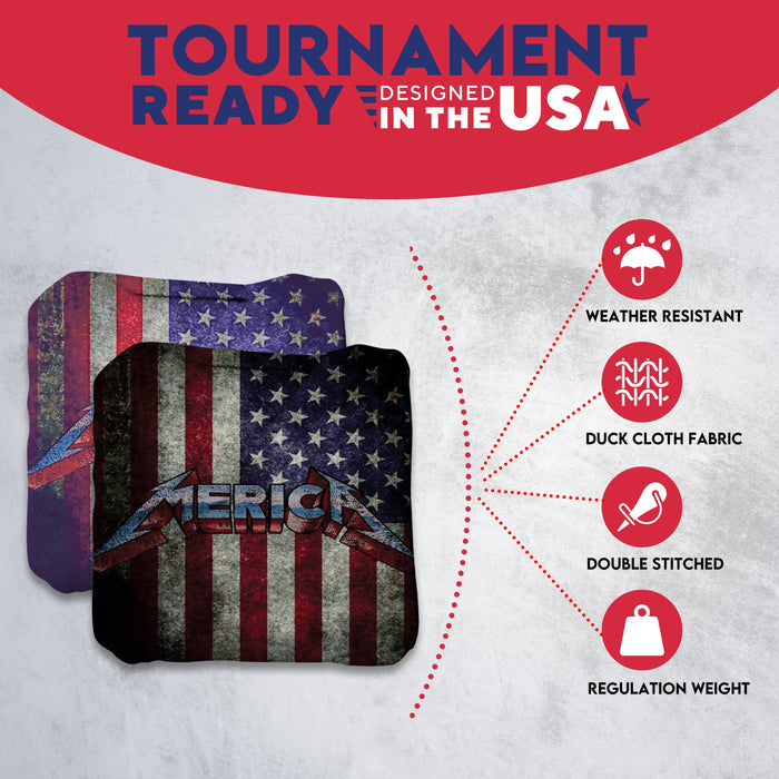 American Flag Cornhole Bags - Set of 8