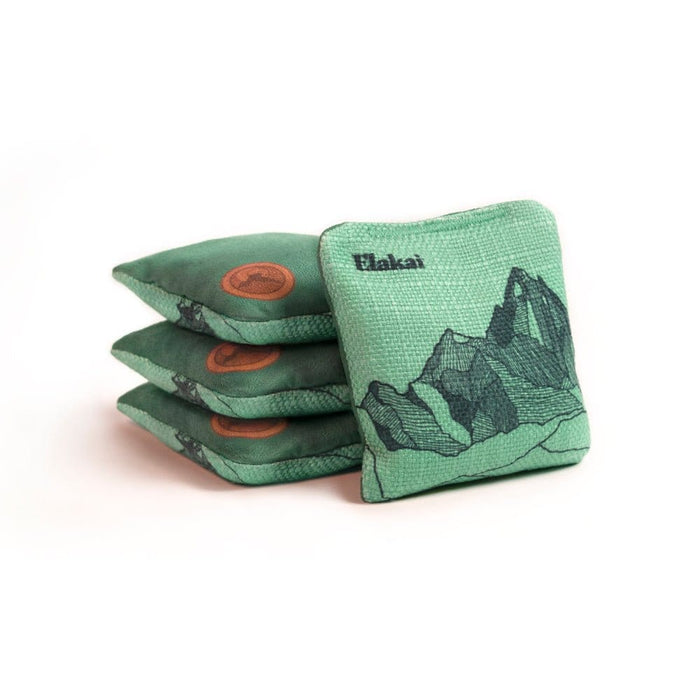Cornhole Bags Aquamarine Teal 4-in Travel Dual-Sided Cornhole Bags | Mt. Elakai Design Collection