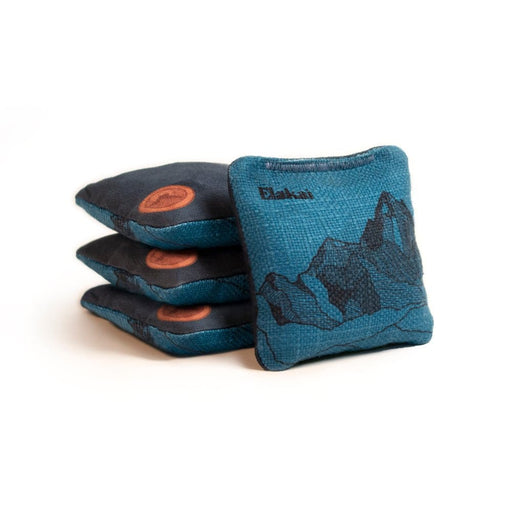 Cornhole Bags Lake Blue 4-in Travel Dual-Sided Cornhole Bags | Mt. Elakai Design Collection