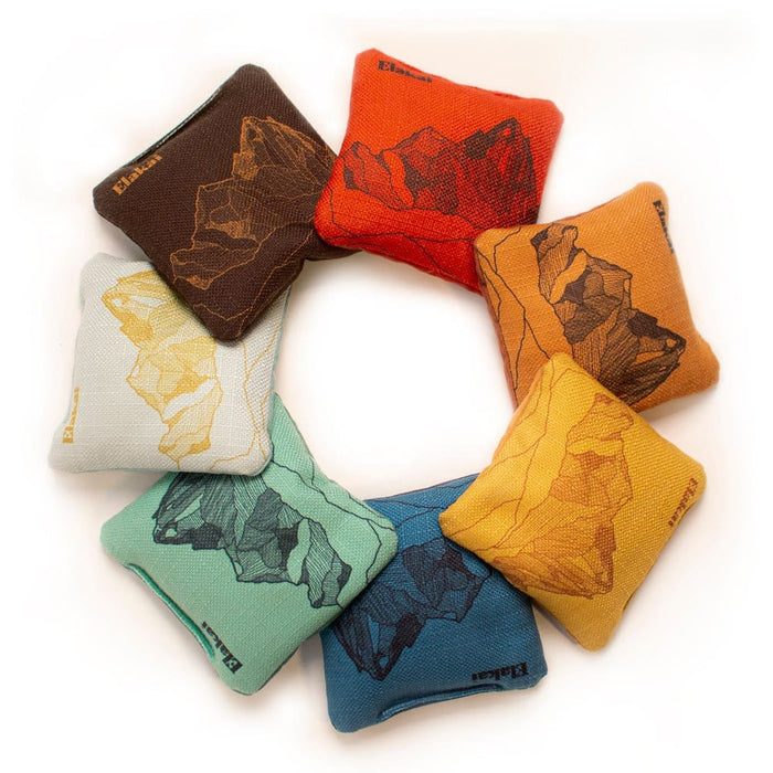 Cornhole Bags 4-in Travel Dual-Sided Cornhole Bags | Mt. Elakai Design Collection