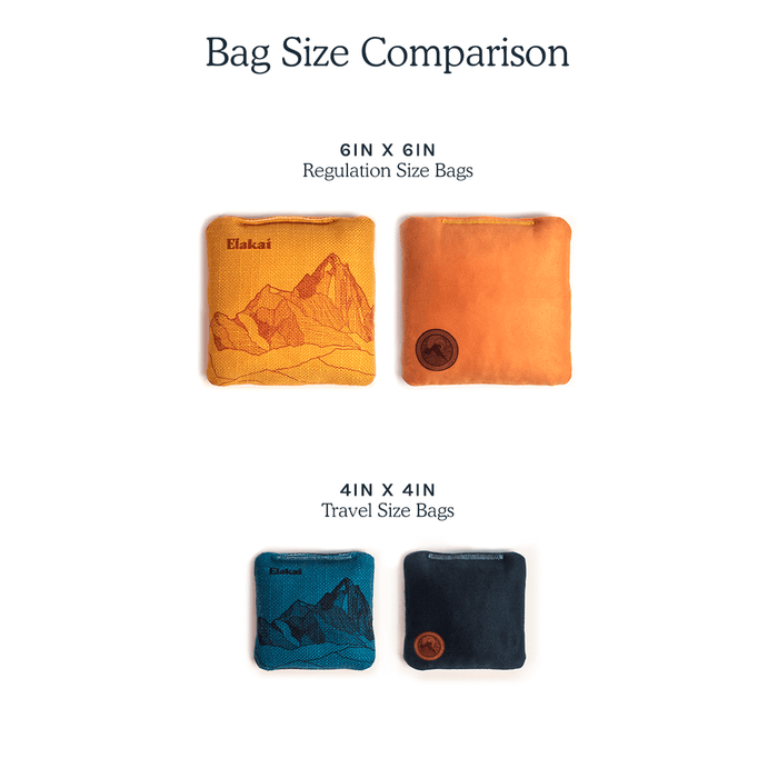 Cornhole Bags 4-in Travel Dual-Sided Cornhole Bags | Mt. Elakai Design Collection