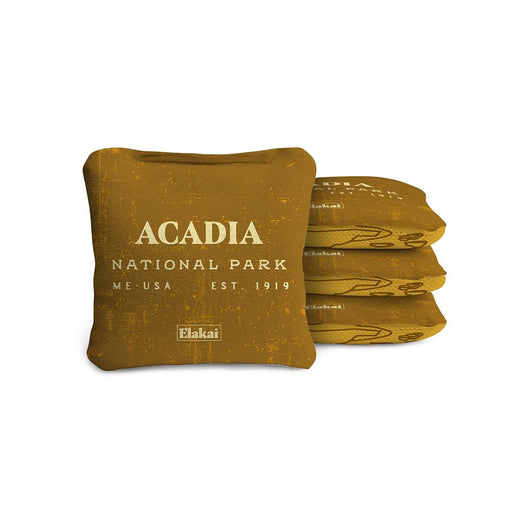 Cornhole Bags Acadia Gold 4-in Travel Dual-Sided Cornhole Bags | National Parks Collection