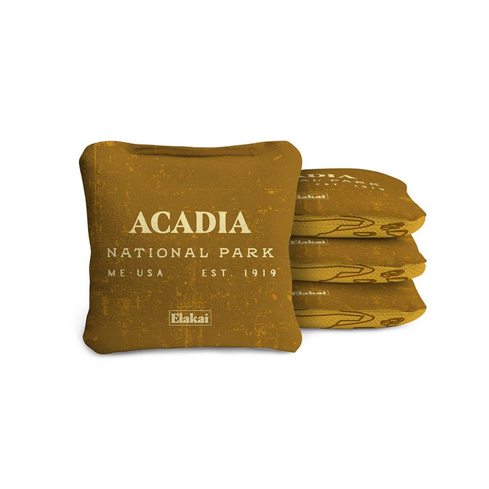 Cornhole Bags Acadia Gold 4-in Travel Dual-Sided Cornhole Bags | National Parks Collection