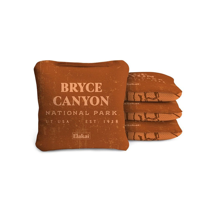 Cornhole Bags Bryce Canyon Burnt Orange 4-in Travel Dual-Sided Cornhole Bags | National Parks Collection