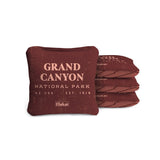 Cornhole Bags Grand Canyon Burgundy 4-in Travel Dual-Sided Cornhole Bags | National Parks Collection