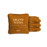 Cornhole Bags Grand Teton Sienna 4-in Travel Dual-Sided Cornhole Bags | National Parks Collection