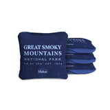 Cornhole Bags Great Smoky Mountains Blue 4-in Travel Dual-Sided Cornhole Bags | National Parks Collection