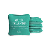Cornhole Bags Gulf Island Shore Turquoise 4-in Travel Dual-Sided Cornhole Bags | National Parks Collection