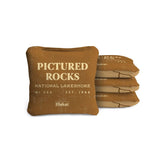 Cornhole Bags Pictured Rocks Tan 4-in Travel Dual-Sided Cornhole Bags | National Parks Collection