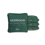 Cornhole Bags Redwoods Green 4-in Travel Dual-Sided Cornhole Bags | National Parks Collection