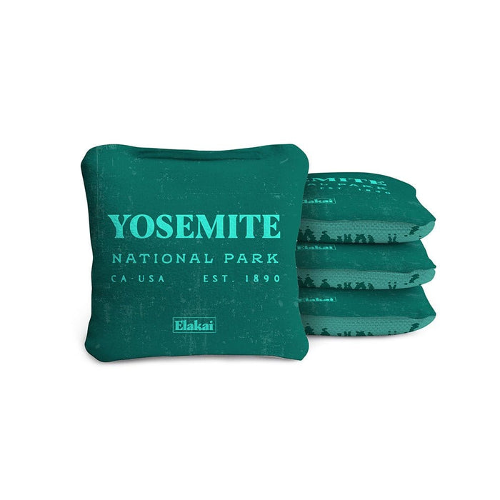 Cornhole Bags Yosemite Teal 4-in Travel Dual-Sided Cornhole Bags | National Parks Collection