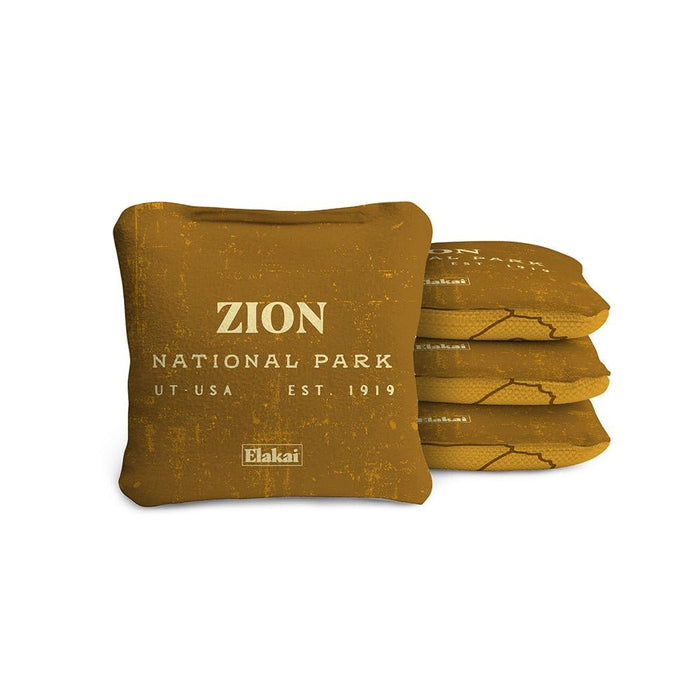Cornhole Bags Zion Gold 4-in Travel Dual-Sided Cornhole Bags | National Parks Collection