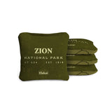Cornhole Bags Zion Olive 4-in Travel Dual-Sided Cornhole Bags | National Parks Collection