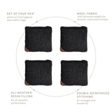4-in Travel Herringbone Cornhole Bags | Premium All-Weather Collection