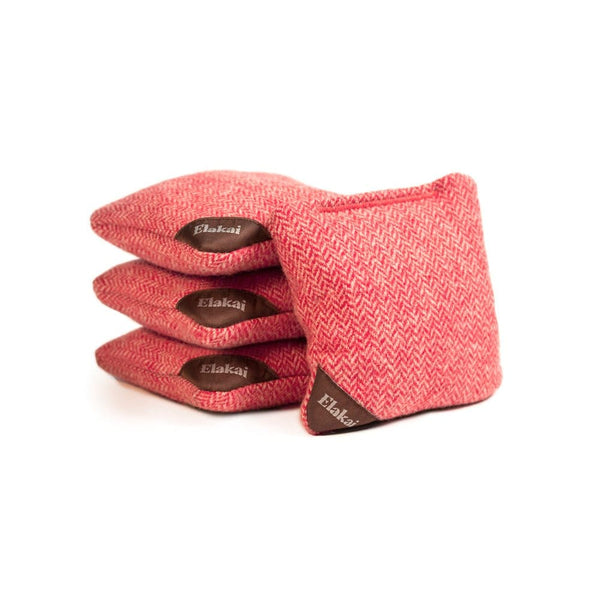 Cornhole Bags Cardinal Red 4-in Travel Herringbone Cornhole Bags | Premium All-Weather Collection
