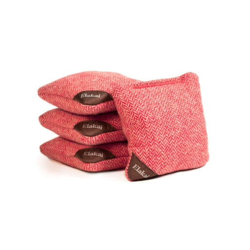 Cornhole Bags Cardinal Red 4-in Travel Herringbone Cornhole Bags | Premium All-Weather Collection