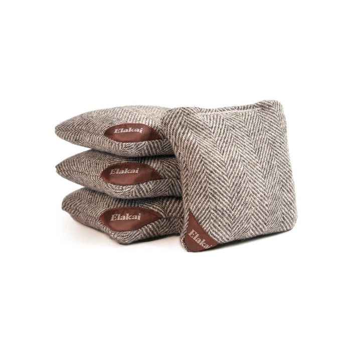Cornhole Bags Gray Dove 4-in Travel Herringbone Cornhole Bags | Premium All-Weather Collection