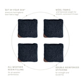 4-in Travel Herringbone Cornhole Bags | Premium All-Weather Collection