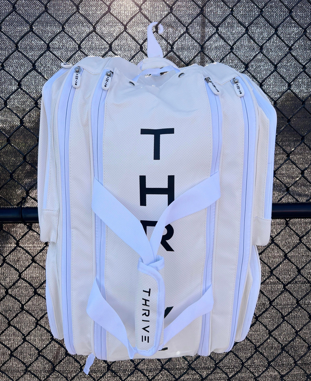 Pickleball Bag White Elite Pro Tour Bag w/shoe bag - WHITE