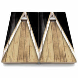 Team Color Triangle Cornhole Boards - Backyard Series