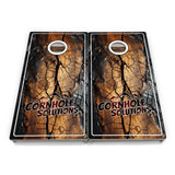 Distressed Live Edge Cornhole Boards – Tournament Series