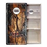 Distressed Live Edge Cornhole Boards – Tournament Series