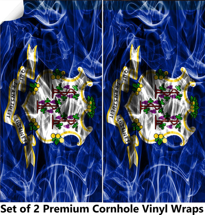 Connecticut Cornhole Boards Wraps (Set of 2)