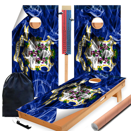Connecticut Cornhole Boards Wraps (Set of 2)