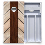 Cream Planks Cornhole Boards - All Weather Series