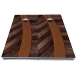 Curved Herringbone Cornhole Boards - All Weather Series