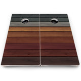 Rustic Mixed Woodgrain Cornhole Boards – Pro Lite or Pro Elite