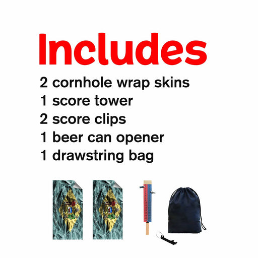 Delaware Cornhole Boards Wraps (Set of 2)