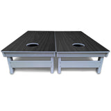 Dark Grey Wood Cornhole Boards - All Weather Series
