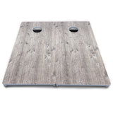 Driftwood Grey Stained Cornhole Boards - All Weather Series