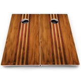 Rustic Mixed Woodgrain Cornhole Boards – Pro Lite or Pro Elite