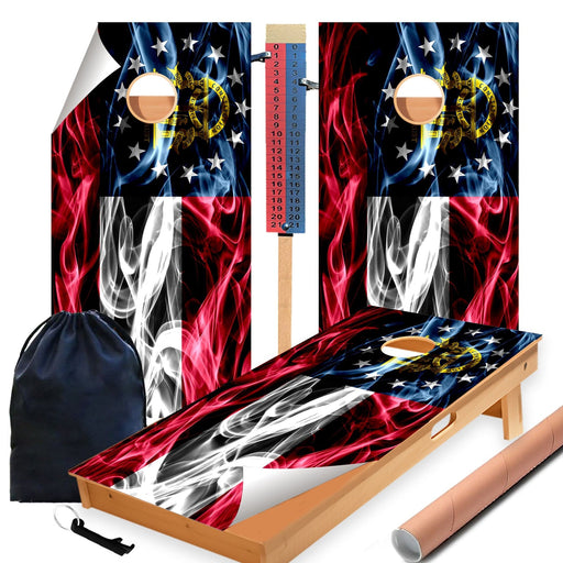 Georgia Cornhole Boards Wraps (Set of 2)