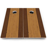 Woodgrain Stripe Cornhole Boards – Pro Lite or Pro Elite