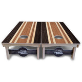 Woodgrain Stripe Cornhole Boards – Pro Lite or Pro Elite