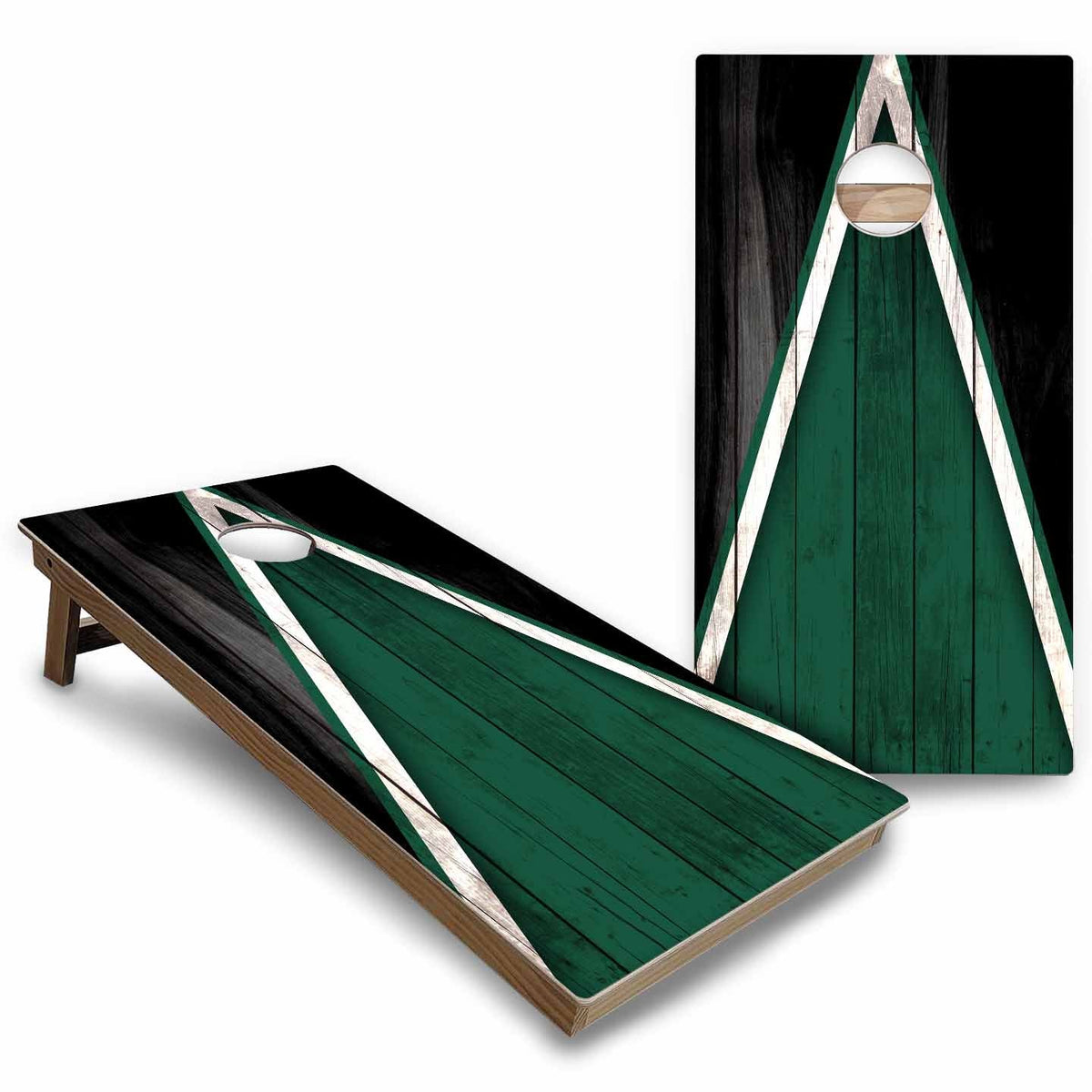Team Color Triangle Cornhole Boards - Backyard Series