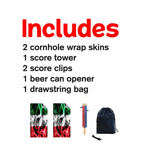 Italy Cornhole Boards Wraps (Set of 2)