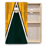 Team Color Triangle Cornhole Boards - Backyard Series