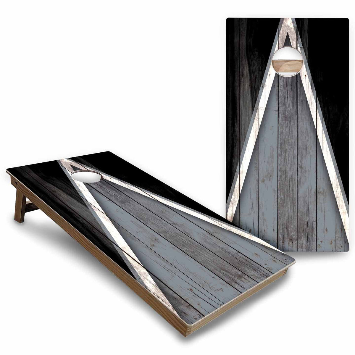 Team Color Triangle Cornhole Boards - Backyard Series