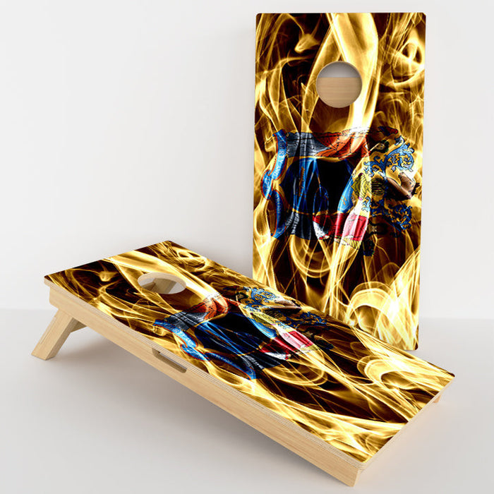 New Jersey Flag Professional Cornhole Boards