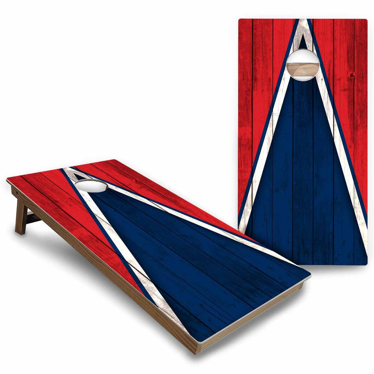 Team Color Triangle Cornhole Boards - Backyard Series