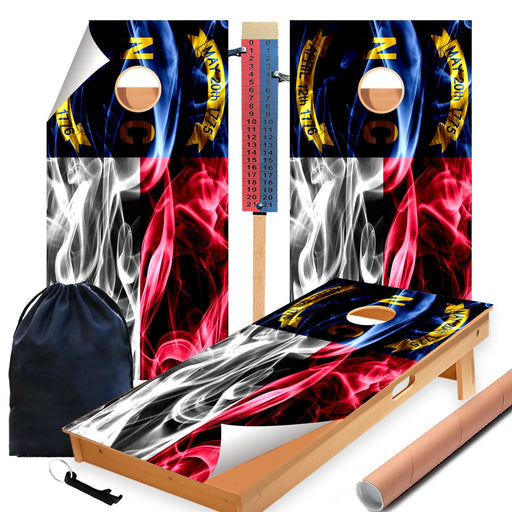 North Carolina Cornhole Boards Wraps (Set of 2)